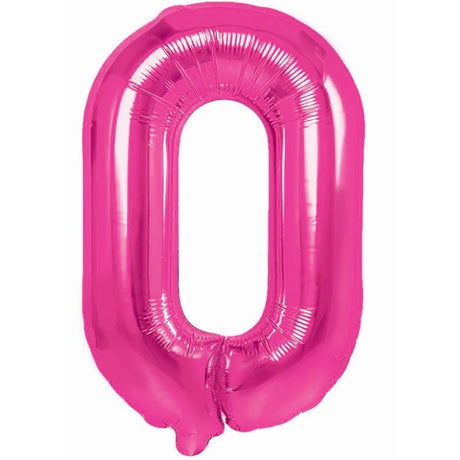 Balon Din Folie Metalizata, Figurina Cifra, Tema Aniversare 40 Cm, Ambalaj Individual, Pai Inclus, Umflare Cu Aer Sau Heliu, Cifra 0