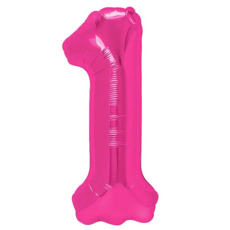 Balon Din Folie Metalizata, Figurina Cifra, Tema Aniversare 40 Cm, Ambalaj Individual, Pai Inclus, Umflare Cu Aer Sau Heliu, Cifra 1 - vivimall.ro