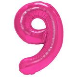 Balon Din Folie Metalizata Figurina Cifra, Tema Aniversare 40 Cm, Ambalaj Individual, Pai Inclus, Umflare Cu Aer Sau Heliu, Cifra 9 - vivimall.ro