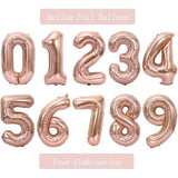 Balon Din Folie Metalizata Figurina Cifra, Tema Aniversare 40 Cm, Ambalaj Individual, Pai Inclus, Umflare Cu Aer Sau Heliu, Gold, Cifra 6 - vivimall.ro