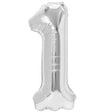 Balon Din Folie Metalizata, Figurina Cifra, Tema Aniversare 40 Cm, Ambalaj Individual, Pai Inclus, Umflare Cu Aer Sau Heliu, Cifra 1 - vivimall.ro