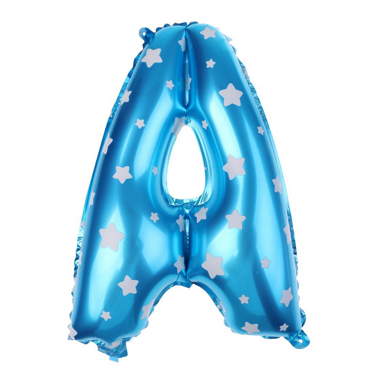 Balon Folie Metalizata Litera A, 40 Cm, Cu Imprimeu Stelute, Umflati Cu Heliu Sau Aer, Ambalaj Individual, Pai Inclus - vivimall.ro