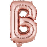 Balon Folie Metalizata Litera B, 40 Cm, Umflati Cu Heliu Sau Aer, Ambalaj Individual, Pai Inclus, Rose Gold - vivimall.ro
