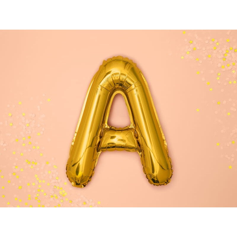 Balon Folie Metalizata Litera A, 80 Cm, Umflati Cu Heliu Sau Aer, Ambalaj Individual, Pai Inclus - vivimall.ro