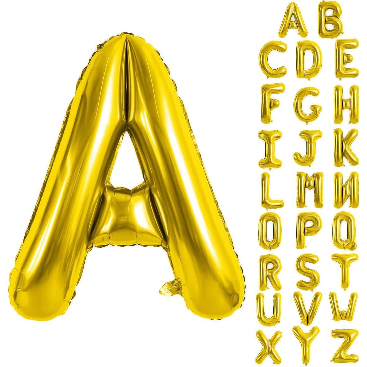 Balon Folie Metalizata Litera A, 80 Cm, Umflati Cu Heliu Sau Aer, Ambalaj Individual, Pai Inclus - vivimall.ro