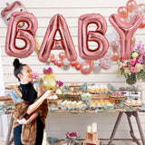 Balon Folie Metalizata Litera A, Flippy, 80 cm, Umflati cu Heliu sau Aer, Ambalaj Individual, Pai inclus, Rose Gold