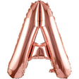 Balon Folie Metalizata Litera A, 80 Cm, Umflati Cu Heliu Sau Aer, Ambalaj Individual, Pai Inclus, Rose Gold - vivimall.ro