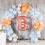 Balon Folie Metalizata Litera B, Vivimall, 100 cm, Umflati cu Heliu sau Aer, Ambalaj Individual, Pai inclus, Rose Gold - vivimall.ro