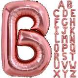 Balon Folie Metalizata Litera B, 100 Cm, Umflati Cu Heliu Sau Aer, Ambalaj Individual, Pai Inclus, Rose Gold - vivimall.ro