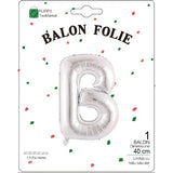 Balon Folie Metalizata Litera B, 40 Cm, Umflati Cu Heliu Sau Aer, Ambalaj Individual, Pai Inclus - vivimall.ro