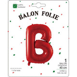 Balon Folie Metalizata Litera B, 40 Cm, Umflati Cu Heliu Sau Aer, Ambalaj Individual, Pai Inclus - vivimall.ro