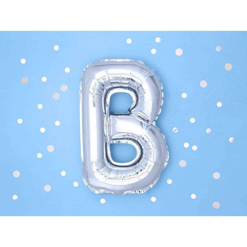 Balon Folie Metalizata Litera B, 80 Cm, Umflati Cu Heliu Sau Aer, Ambalaj Individual, Pai Inclus - vivimall.ro