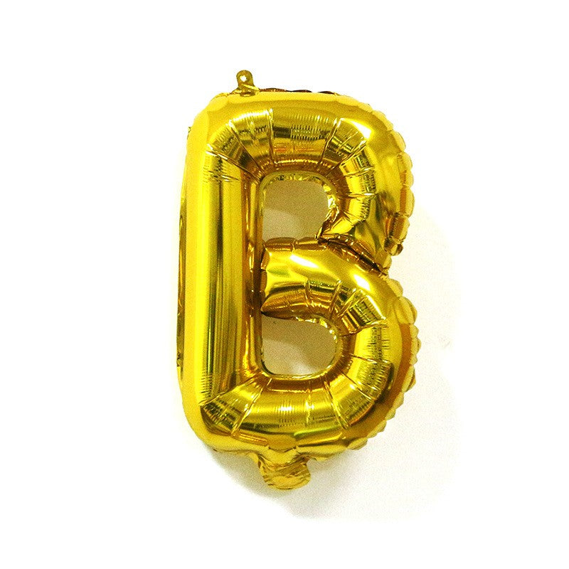 Balon Folie Metalizata Litera B, 80 Cm, Umflati Cu Heliu Sau Aer, Ambalaj Individual, Pai Inclus - vivimall.ro