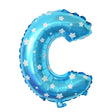 Balon Folie Metalizata Litera C, Vivimall, 40 cm, Cu Imprimeu Stelute, Umflati cu Heliu sau Aer, Ambalaj Individual, Pai inclus, Albastru - vivimall.ro
