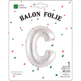 Balon Folie Metalizata Litera C, 40 Cm, Umflati Cu Heliu Sau Aer, Ambalaj Individual, Pai Inclus - vivimall.ro