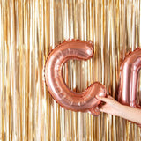 Balon Folie Metalizata Litera C, Vivimall, 40 cm, Umflati cu Heliu sau Aer, Ambalaj Individual, Pai inclus, Rose Gold - vivimall.ro