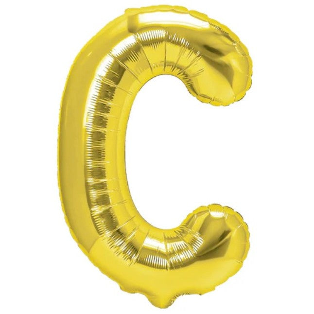 Balon Folie Metalizata Litera C, 40 Cm, Umflati Cu Heliu Sau Aer, Ambalaj Individual, Pai Inclus - vivimall.ro