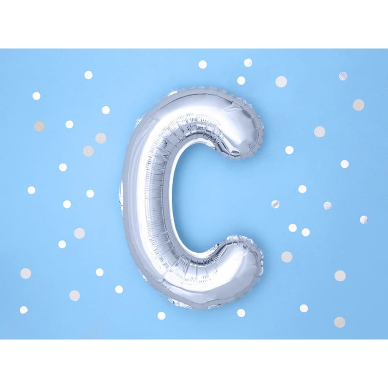 Balon Folie Metalizata Litera C, 80 Cm, Umflati Cu Heliu Sau Aer, Ambalaj Individual, Pai Inclus - vivimall.ro