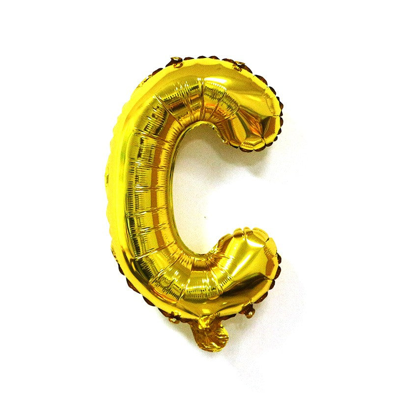 Balon Folie Metalizata Litera C, 80 Cm, Umflati Cu Heliu Sau Aer, Ambalaj Individual, Pai Inclus - vivimall.ro