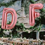 Balon Folie Metalizata Litera D, 100 Cm, Umflati Cu Heliu Sau Aer, Ambalaj Individual, Pai Inclus, Rose Gold - vivimall.ro
