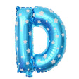 Balon Folie Metalizata Litera D, 40 Cm, Cu Imprimeu Stelute, Umflati Cu Heliu Sau Aer, Ambalaj Individual, Pai Inclus - vivimall.ro