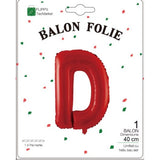 Balon Folie Metalizata Litera D, 40 Cm, Umflati Cu Heliu Sau Aer, Ambalaj Individual, Pai Inclus - vivimall.ro