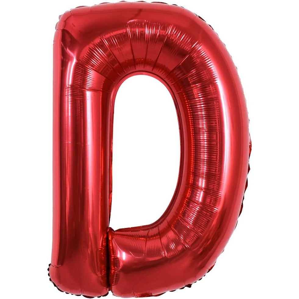 Balon Folie Metalizata Litera D, 40 Cm, Umflati Cu Heliu Sau Aer, Ambalaj Individual, Pai Inclus - vivimall.ro