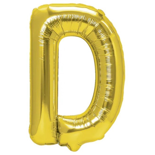 Balon Folie Metalizata Litera D, 80 Cm, Umflati Cu Heliu Sau Aer, Ambalaj Individual, Pai Inclus - vivimall.ro