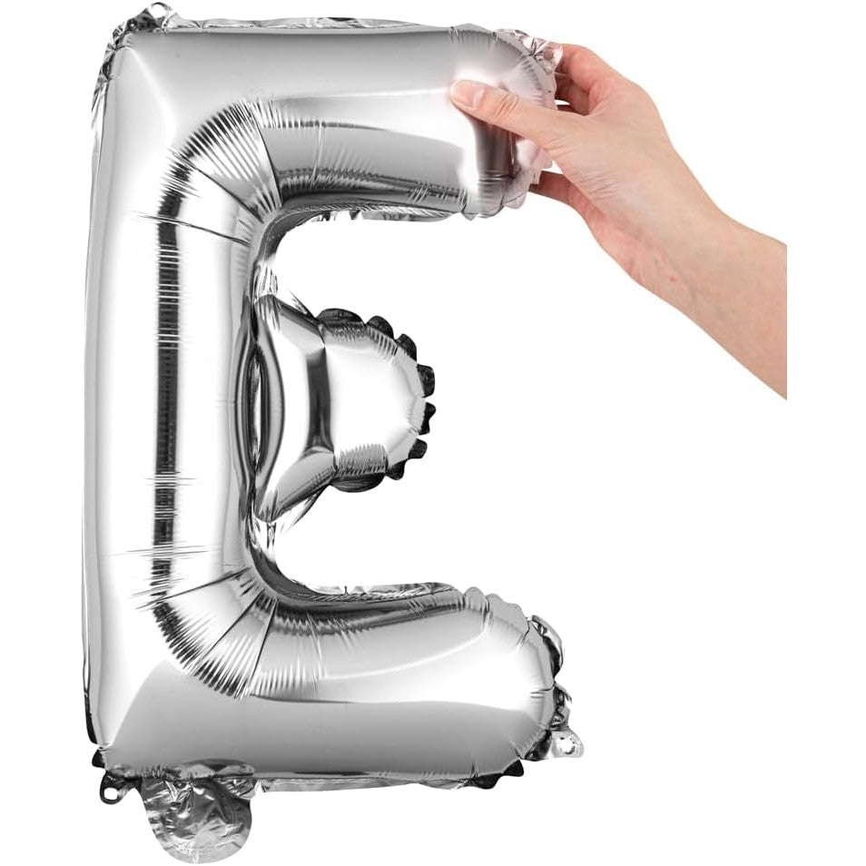 Balon Folie Metalizata Litera E, 80 Cm, Umflati Cu Heliu Sau Aer, Ambalaj Individual, Pai Inclus - vivimall.ro
