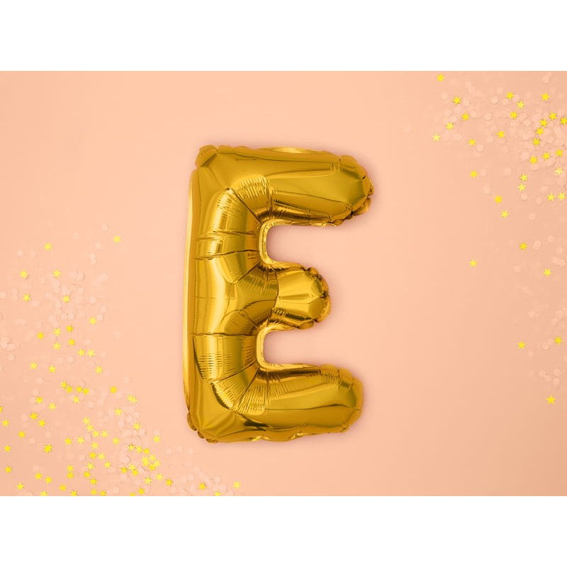Balon Folie Metalizata Litera E, 80 Cm, Umflati Cu Heliu Sau Aer, Ambalaj Individual, Pai Inclus - vivimall.ro