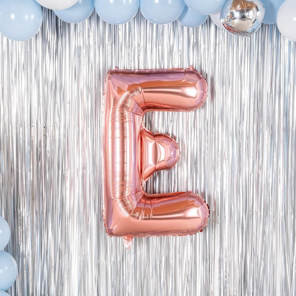 Balon Folie Metalizata Litera E, 80 Cm, Umflati Cu Heliu Sau Aer, Ambalaj Individual, Pai Inclus, Rose Gold - vivimall.ro