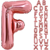 Balon Folie Metalizata Litera F, 100 Cm, Umflati Cu Heliu Sau Aer, Ambalaj Individual, Pai Inclus, Rose Gold - vivimall.ro