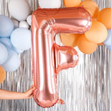 Balon Folie Metalizata Litera F, 100 Cm, Umflati Cu Heliu Sau Aer, Ambalaj Individual, Pai Inclus, Rose Gold - vivimall.ro