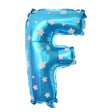Balon Folie Metalizata Litera F, 40 Cm, Cu Imprimeu Stelute, Umflati Cu Heliu Sau Aer, Ambalaj Individual, Pai Inclus - vivimall.ro
