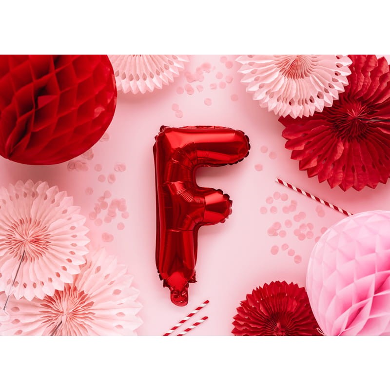 Balon Folie Metalizata Litera F, 40 Cm, Umflati Cu Heliu Sau Aer, Ambalaj Individual, Pai Inclus - vivimall.ro