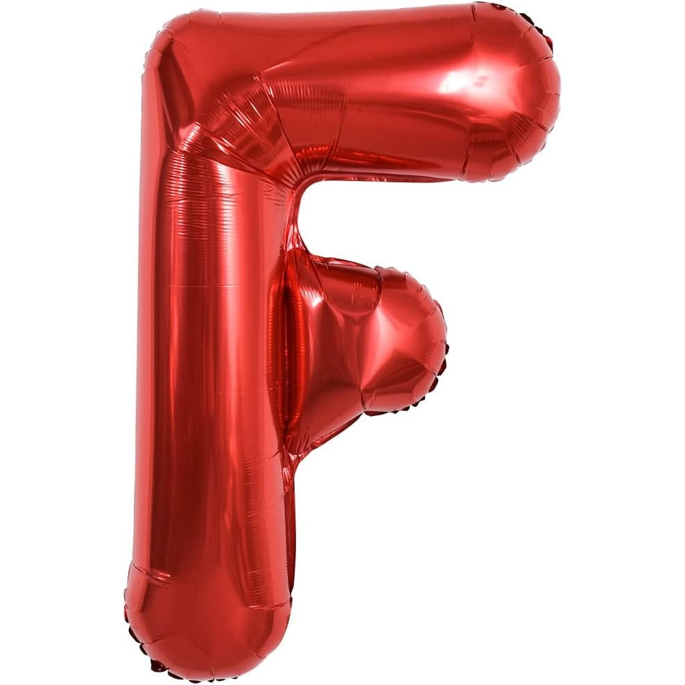 Balon Folie Metalizata Litera F, 40 Cm, Umflati Cu Heliu Sau Aer, Ambalaj Individual, Pai Inclus - vivimall.ro