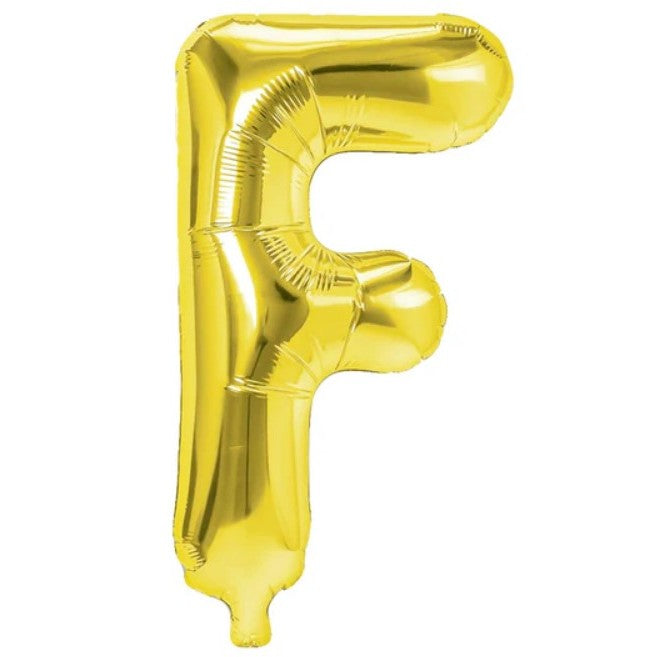 Balon Folie Metalizata Litera F, 40 Cm, Umflati Cu Heliu Sau Aer, Ambalaj Individual, Pai Inclus - vivimall.ro