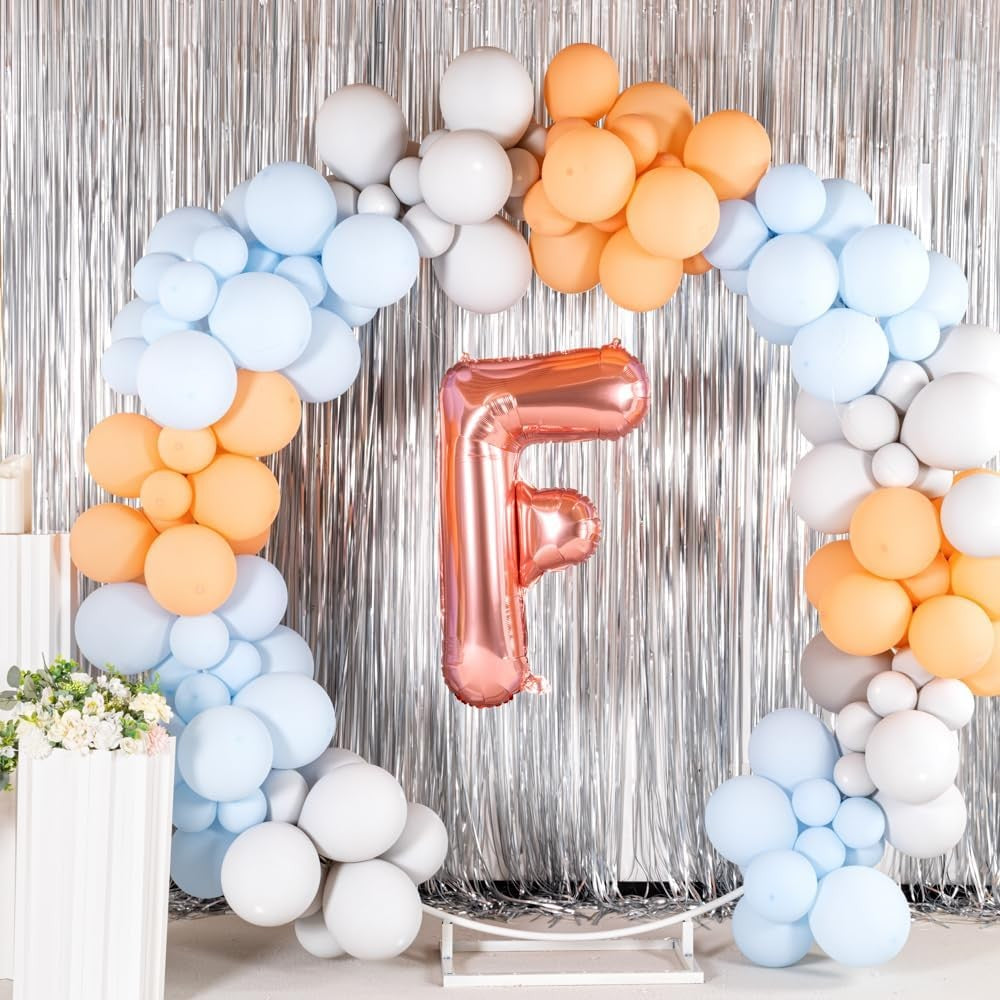 Balon Folie Metalizata Litera F, 80 Cm, Umflati Cu Heliu Sau Aer, Ambalaj Individual, Pai Inclus, Rose Gold - vivimall.ro