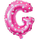 Balon Folie Metalizata Litera G, 40 Cm, Cu Imprimeu Inimioare, Umflati Cu Heliu Sau Aer, Ambalaj Individual, Pai Inclus - vivimall.ro