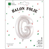 Balon Folie Metalizata Litera G, 40 Cm, Umflati Cu Heliu Sau Aer, Ambalaj Individual, Pai Inclus - vivimall.ro