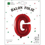 Balon Folie Metalizata Litera G, 40 Cm, Umflati Cu Heliu Sau Aer, Ambalaj Individual, Pai Inclus - vivimall.ro