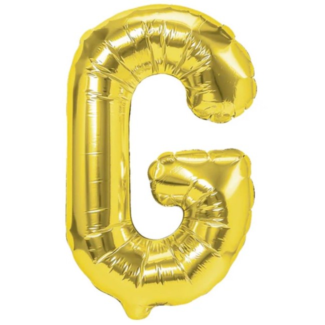 Balon Folie Metalizata Litera G, 40 Cm, Umflati Cu Heliu Sau Aer, Ambalaj Individual, Pai Inclus - vivimall.ro