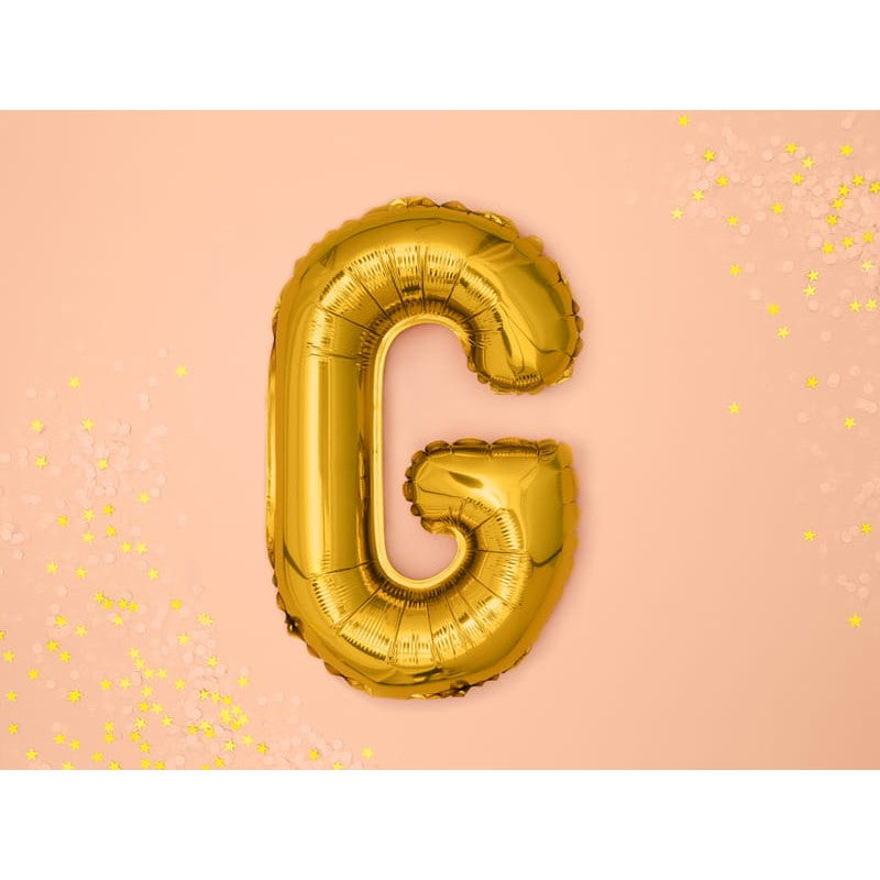 Balon Folie Metalizata Litera G, 80 Cm, Umflati Cu Heliu Sau Aer, Ambalaj Individual, Pai Inclus - vivimall.ro