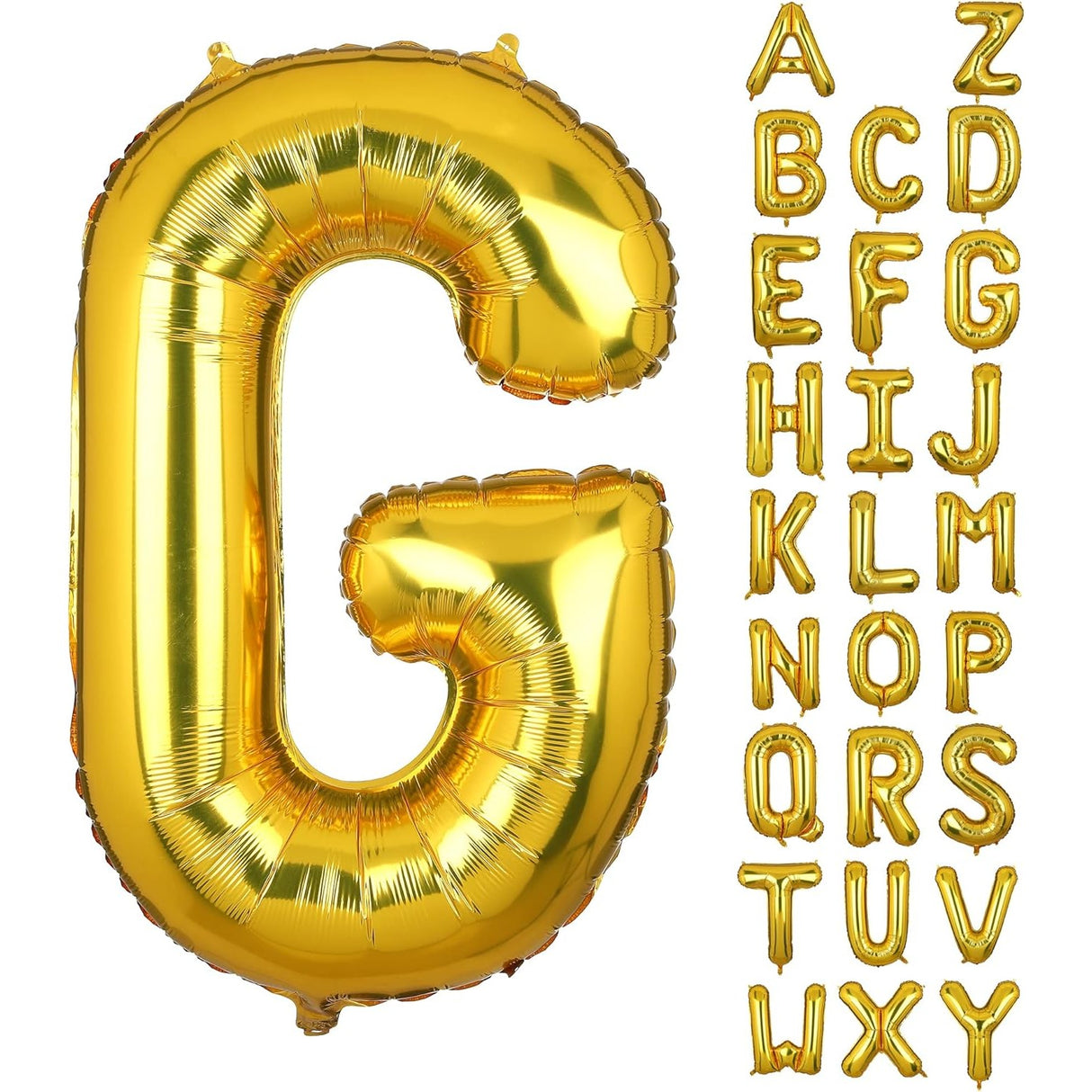 Balon Folie Metalizata Litera G, 80 Cm, Umflati Cu Heliu Sau Aer, Ambalaj Individual, Pai Inclus - vivimall.ro