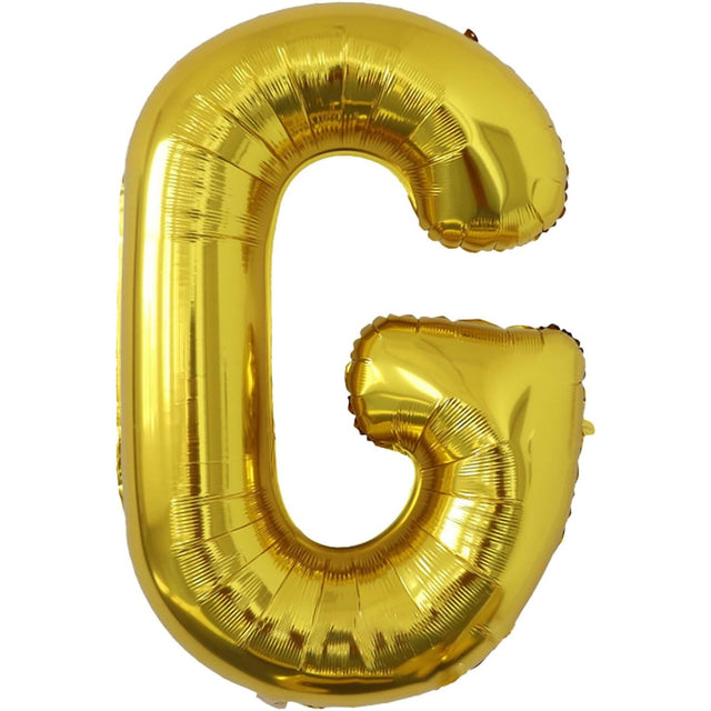 Balon Folie Metalizata Litera G, 80 Cm, Umflati Cu Heliu Sau Aer, Ambalaj Individual, Pai Inclus - vivimall.ro