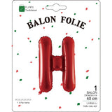 Balon Folie Metalizata Litera H, 40 Cm, Umflati Cu Heliu Sau Aer, Ambalaj Individual, Pai Inclus - vivimall.ro