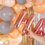 Balon Folie Metalizata Litera H, Vivimall, 40 cm, Umflati cu Heliu sau Aer, Ambalaj Individual, Pai inclus, Rose Gold - vivimall.ro