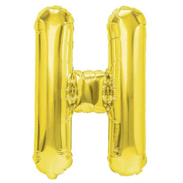 Balon Folie Metalizata Litera H, 40 Cm, Umflati Cu Heliu Sau Aer, Ambalaj Individual, Pai Inclus - vivimall.ro