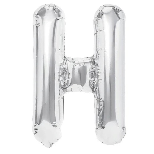 Balon Folie Metalizata Litera H, 40 Cm, Umflati Cu Heliu Sau Aer, Ambalaj Individual, Pai Inclus - vivimall.ro