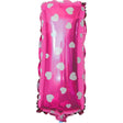 Balon Folie Metalizata Litera I, 40 Cm, Cu Imprimeu Inimioare, Umflati Cu Heliu Sau Aer, Ambalaj Individual, Pai Inclus - vivimall.ro